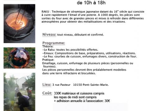 Stages Verre, Bronze, Raku, Moulages lastomres 2024 / 2025