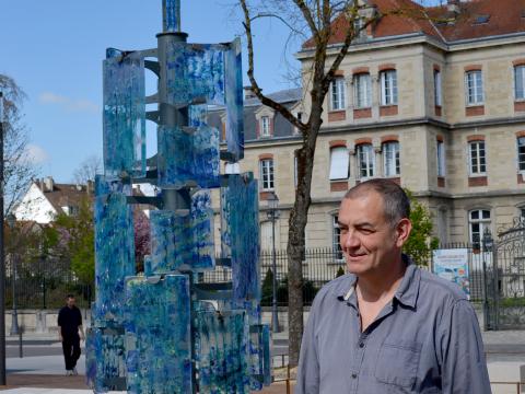 Sculpture urbaine en Verre  TROYES Jean-Franois LEMAIRE